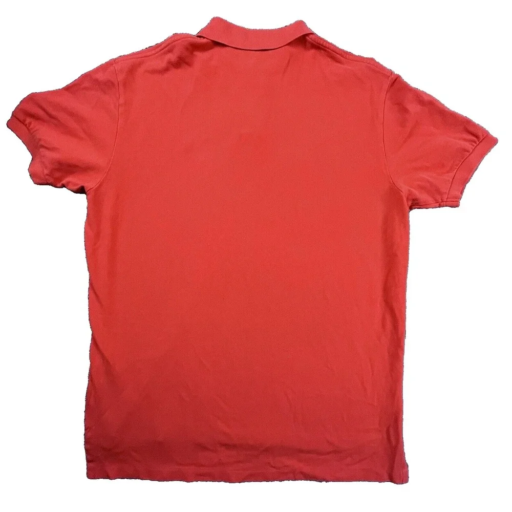 Polo Ralph Lauren Shirt Size Large‎ Orange Short Sleeve Collared Cotton Pullover